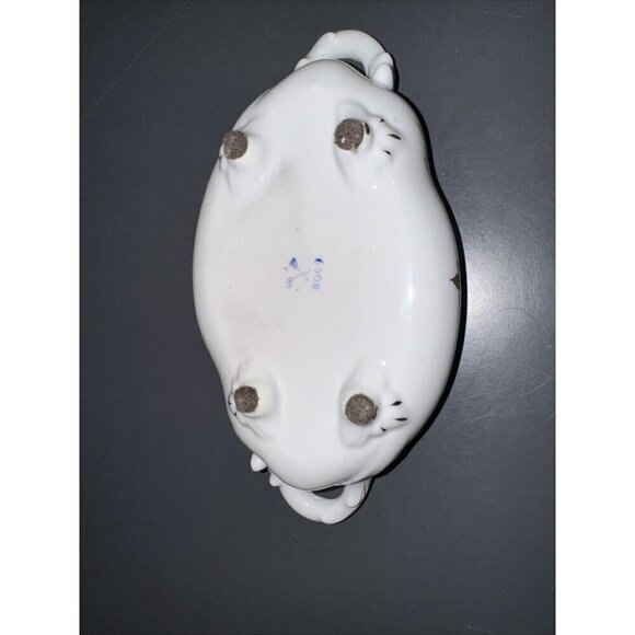 Eisenberg Polzellanfabrik Kalk G M.b.H. Porcelain Handled Candy Bowl 8099 Antiqu - Picture 5 of 16